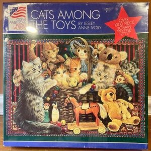 Vintage Jigssaw Puzzle "Cats Among The Toys" 1000 Piece 20 X 27" New SEALED